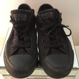 Black all star canvas converse